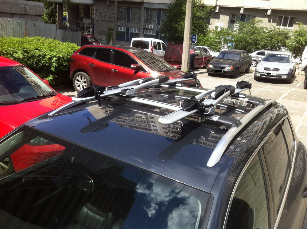 Багажник Whispbar RailsBar и крепление для велосипедов Whispbar 201 на VW Touareg