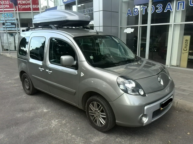Бокс Terra Drive-480 (серый) на Renault Kangoo