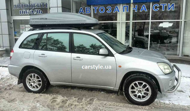 Бокс Terra Drive-480 (серый) на Chery Tiggo