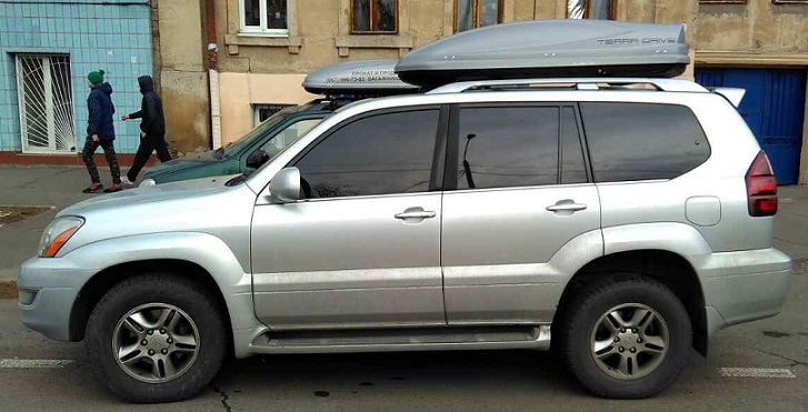 Бокс Terra Drive-480 (серый) на Lexus GX 470
